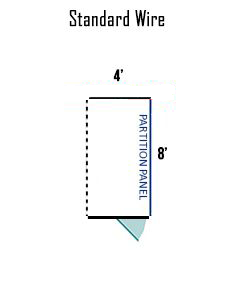 4' X 8' Multiple Standard Full Stall Dog Kennels ADDITIONAL STALLS