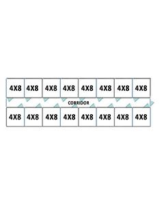 4' X 8' Multiple Vinyl Enclosed Corridor Dog Kennels x8