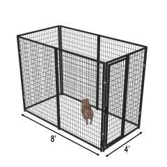 4' X 8' Basic Yard Boss Dog Kennel (Powder-Coated)