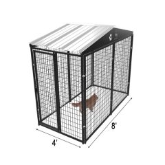4' X 8' Complete Yard Boss Dog Kennel (Powder-Coated)