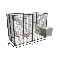 4' X 8' Yard Boss Condo Dog Kennel & Cube Dog House (Basic)