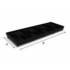 4' X 8' Quick N' Clean Modular Plastic Drain Deck 