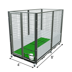 4' X 8' Quick N Clean PRO Boss Garage Kennel