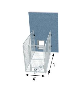 4' X 8' Three Sided PRO Dog Kennel 
