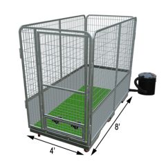 4' X 8' Quick N Clean Garage Kennel 