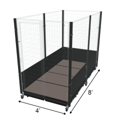 4' X 8' Quick N Clean Modular Drain Deck Kennel Insert Kit (Kennel Not Included)