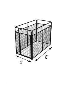 4' X 8' Basic Standard Dog Kennel (Powder-Coated)