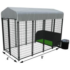4' X 8' Value Kennel & 2' X 4' Quick N Clean Potty Station