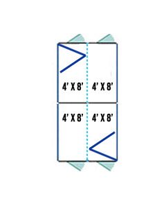 4’ X 8’ Multiple 7' Tall Back To Back Folding Dog Kennels X2