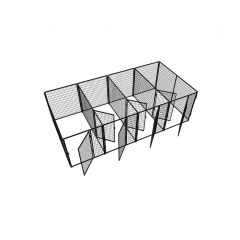 4' X 8' Multiple 5' Tall Flex Full Stall Dog Kennels X4