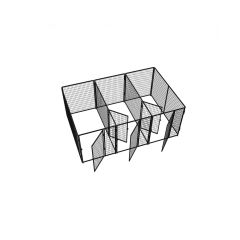 4' X 8' Multiple 5' Tall Flex Full Stall Dog Kennels X3