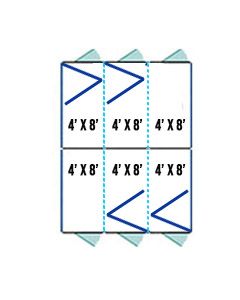 4’ X 8’ Multiple PRO Back To Back Folding Dog Kennels X3