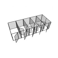 4' X 8' Multiple 5' Tall Flex Full Stall Dog Kennels X5