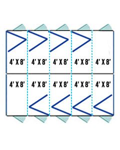 4’ X 8’ Multiple PRO Back To Back Folding Dog Kennels X5