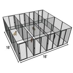 4' X 8' Multiple Yard Boss Back To Back Dog Kennels x4