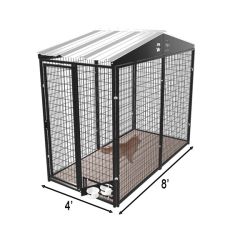 4' X 8' Ultimate Yard Boss Dog Kennel (Powder-Coated)