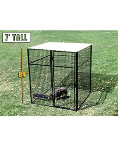 6' X 6' Complete 7' Tall Dog Kennel (Powder-Coated)