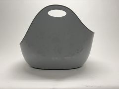 Litter Genie High-Sided Cat Litter Box with Handles – Silver 