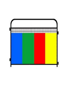Single 6' X 6' Tall Standard Wire Partition Panel W/Colored Anti-Fight 