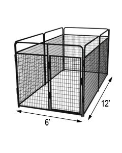 6' X 12' Basic Standard Dog Kennel(Powder-Coated)