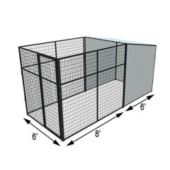 6' X 6' Vinyl Kennel Stall & 6' X 8' Welded Wire Dog Kennel (Basic)