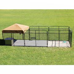 6' X 24' ULTIMATE DOG KENNEL Standard (Powder-Coated)