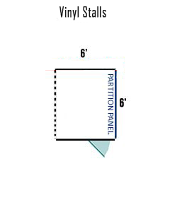  6' X 6' Multiple Vinyl Full Stall Dog Kennels ADDITIONAL STALLS