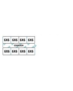 6' X 6' Multiple Vinyl Enclosed Corridor Dog Kennels x4