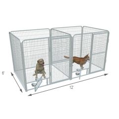  6' X 6' Multiple PRO Full Stall Dog Kennels x2