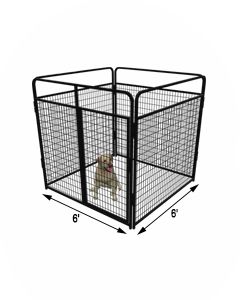 6' X 6' Basic Standard Dog Kennel (Powder-Coated)