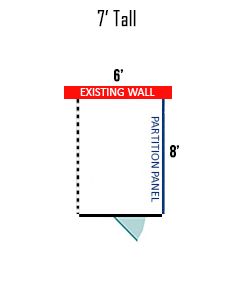 6' X 8' Multiple 7' Tall No Back Dog Kennels ADDITIONAL STALLS