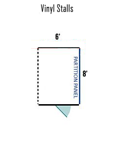  6' X 8' Multiple Vinyl Full Stall Dog Kennels ADDITIONAL STALLS