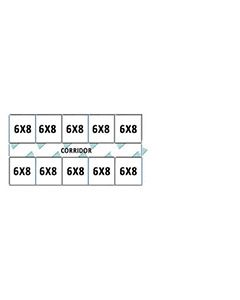 6' X 8' Multiple Vinyl Enclosed Corridor Dog Kennels x5