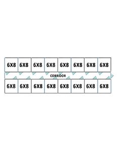 6' X 8' Multiple Vinyl Enclosed Corridor Dog Kennels x8