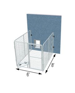 6' X 8' Three Sided PRO Dog Kennel 	