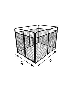 6' X 8' Basic Standard Dog Kennel(Powder-Coated)
