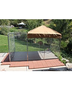 8' X 10' Ultimate Dog Kennel Pro (Galvanized)