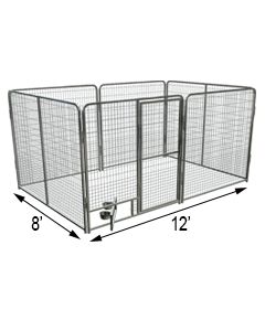 8' X 12' Basic Dog Kennel Pro (Galvanized)