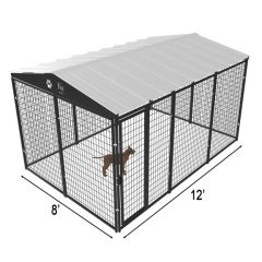8' X 12' Complete Yard Boss Dog Kennel (Powder-Coated)