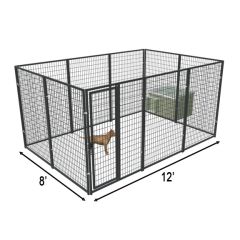 8' X 12' Yard Boss Condo Dog Kennel & Cube Dog House (Basic)