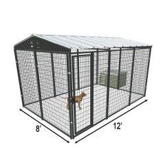 8' X 12' Yard Boss Condo Dog Kennel & Cube Dog House (Complete)