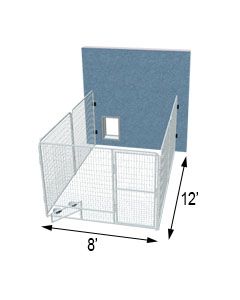 8' X 12' Three Sided PRO Dog Kennel
