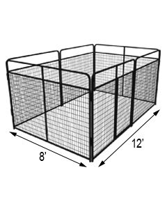 8' X 12' Basic Standard Dog Kennel(Powder-Coated)
