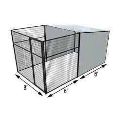 8' X 8' Vinyl Kennel Stall & 6' X 8' Welded Wire Dog Kennel (Basic)