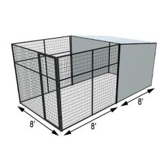 8' X 8' Vinyl Kennel Stall & 8' X 8' Welded Wire Dog Kennel (Basic)