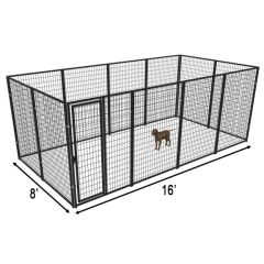 8' X 16' Basic Yard Boss Dog Kennel (Powder-Coated)