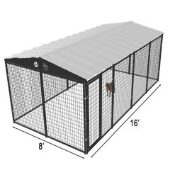 8' X 16' Complete Yard Boss Dog Kennel (Powder-Coated)