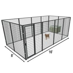8' X 16' Yard Boss Condo Dog Kennel & Cube Dog House (Basic)