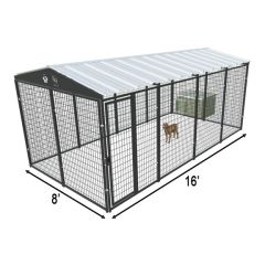 8' X 16' Yard Boss Condo Dog Kennel & Cube Dog House (Complete)