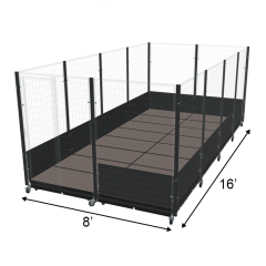 8' X 16' Quick N Clean Modular Drain Deck Kennel Insert Kit (Kennel Not Included)